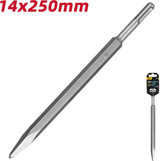 Deli Pointed Chisel / Drill 250x14mm with SDS Plus Socket