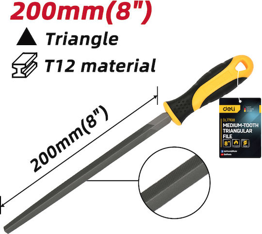 Deli DL77108 File Metal Triangle with Handle