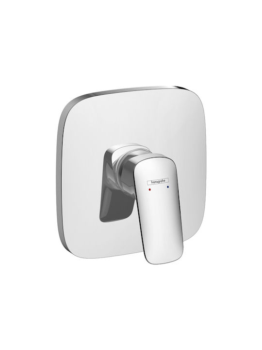 Hansgrohe Logis Μίκτης Μπαταρίας Εντοιχισμού Ντουζιέρας 1 Εξόδου Chrome