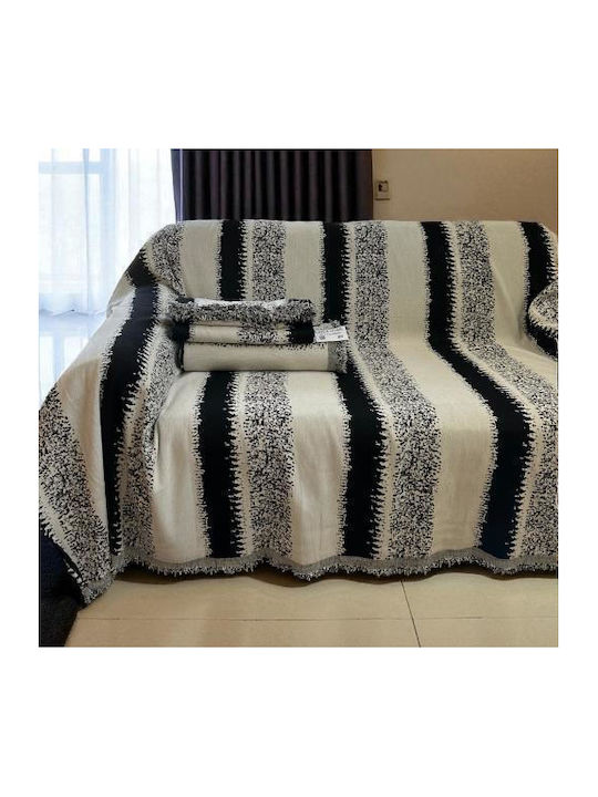 Linea Home Bengal Set De Pleduri 3 Buc Chenille Negru