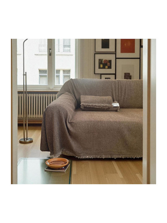 Linea Home Σετ Ριχτάρια 3τμχ Chenille Μόκα