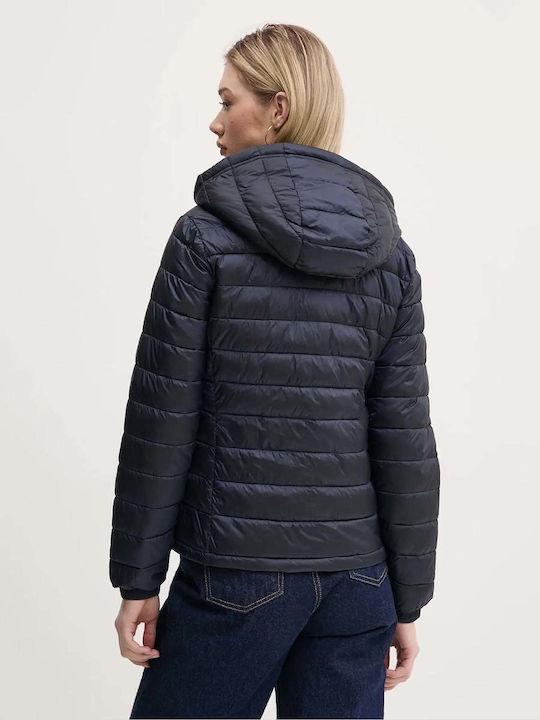 Women's Puffer Jacket for Winter with Hood Blue