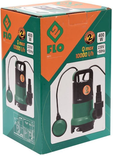 Tauchpumpe Schmutzwasser Flo 79771 10000 L H 6,5 M Leistung 400 W