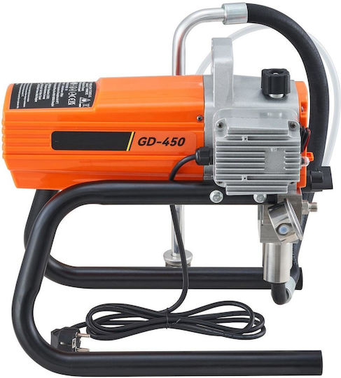 Paint Sprayer Large Surfaces 1800 W Power 1.8 L Min 207 Bar 9 M Hose Length Flow Control