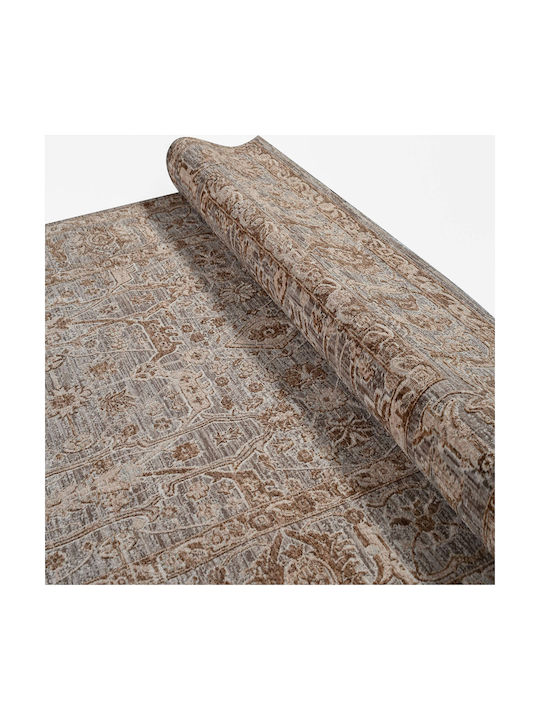 Polcarpet Lyra Χαλί Ορθογώνιο με Κρόσια Brown 133x190cm