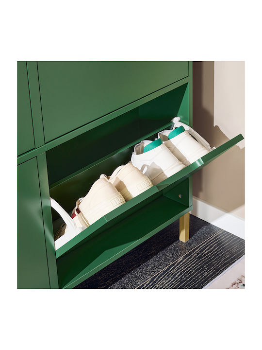 Wooden Shoe Organizer Green 100x19x90.5cm