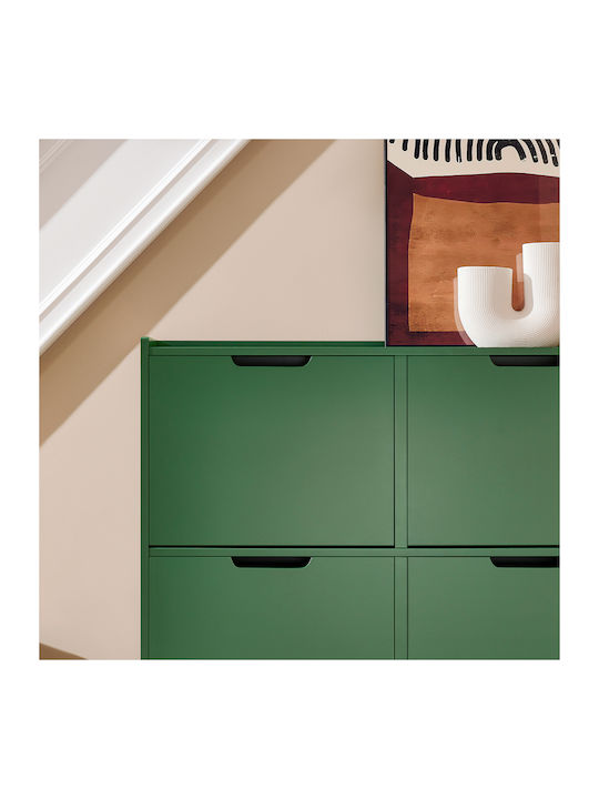 Wooden Shoe Organizer Green 100x19x90.5cm