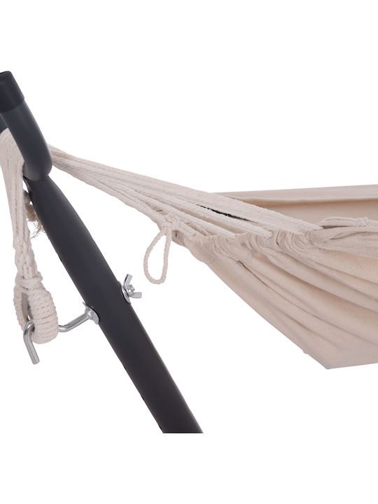 HomeMarkt Crave Single Hammock with Stand Gray 265x93cm