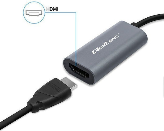 Qoltec 50331 Convertor USB-C Masculin în HDMI Feminin