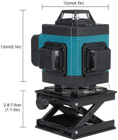 SPV 4D 16 Self-leveling Linear Laser Level Green Beam 3.6V with Working Range 30m