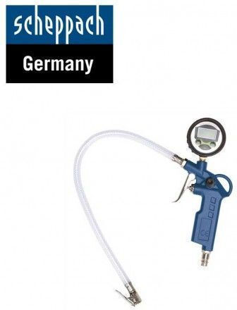Scheppach Digital Air Pressure Gauge with Tyre Inflator Pistol 7906100736