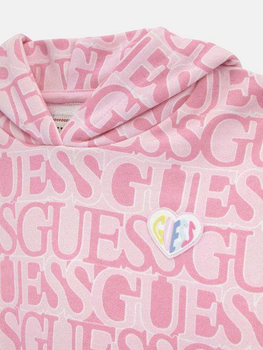 Kids Sweatshirt with Pink Hood