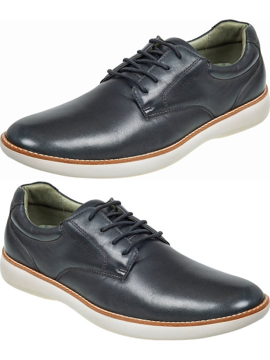 Men's Leather Slip-Ons Blue 765-25002
