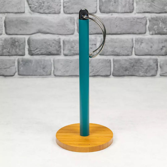 Kassel Wooden Paper Towel Holder Blue 15x15x35cm 93611