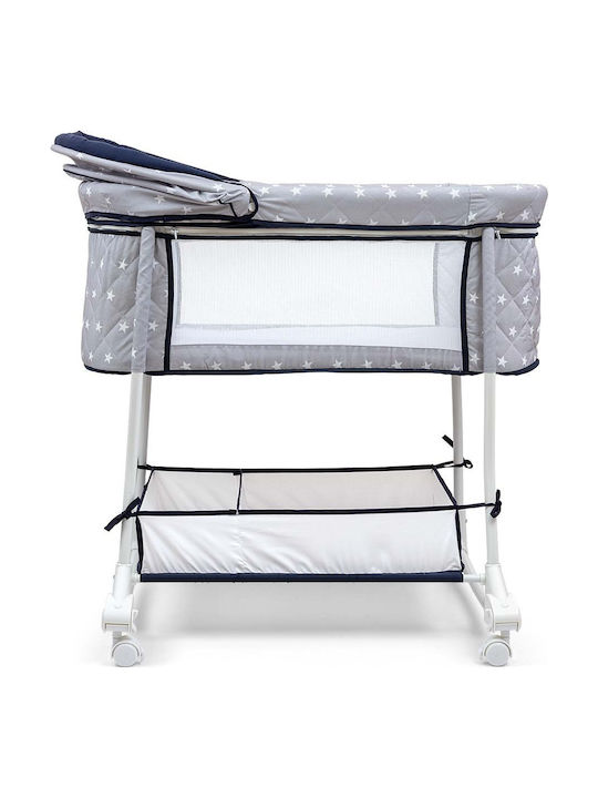 Milly Mally Wiege mit Matratze und Rädern Gray