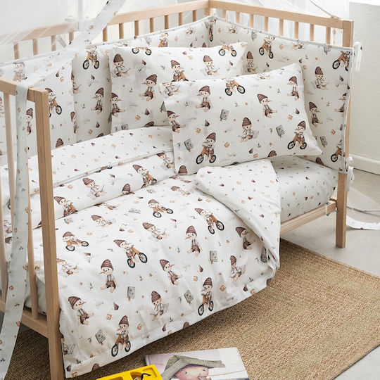 Vesta Home Crib Bumpers Classic Inside White 40x195cm
