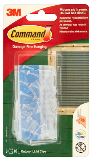 3m 3m Command 8 Hanging Lights Clips 17017clr-awwcee