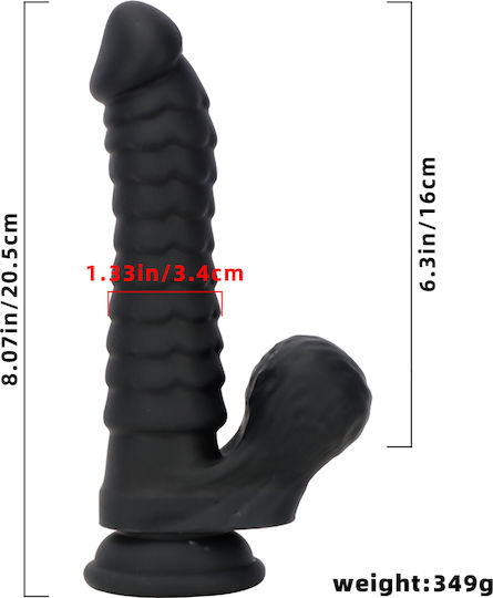 Kinksters Ρεαλιστικό Dildo με Όρχεις Μαύρο