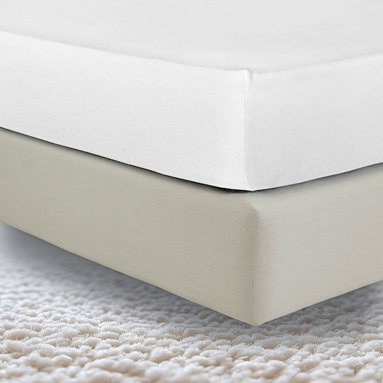 La Luna Baby Sheet Crib Flannel Fitted White 70x140cm