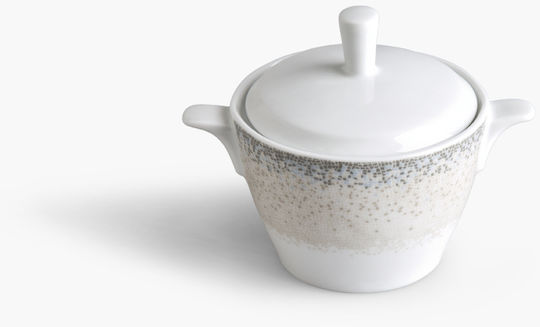 Ionia Apeiron Porcelain Sugar Bowl Beige