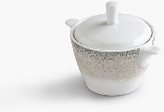 Ionia Apeiron Porcelain Sugar Bowl Beige