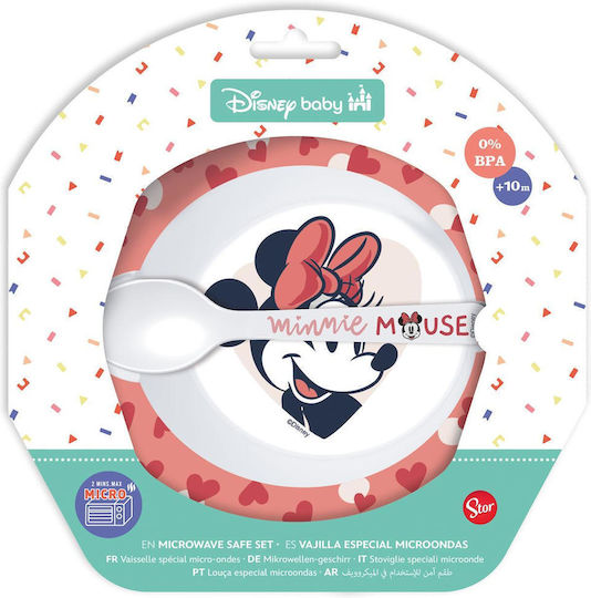 Thermobaby Παιδικό Σετ Φαγητοδοχείου Minnie Mouse Heart Full από Πλαστικό
