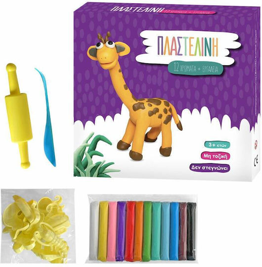 Justnote Plasticine Game Set for 3+ Years 12 Pieces