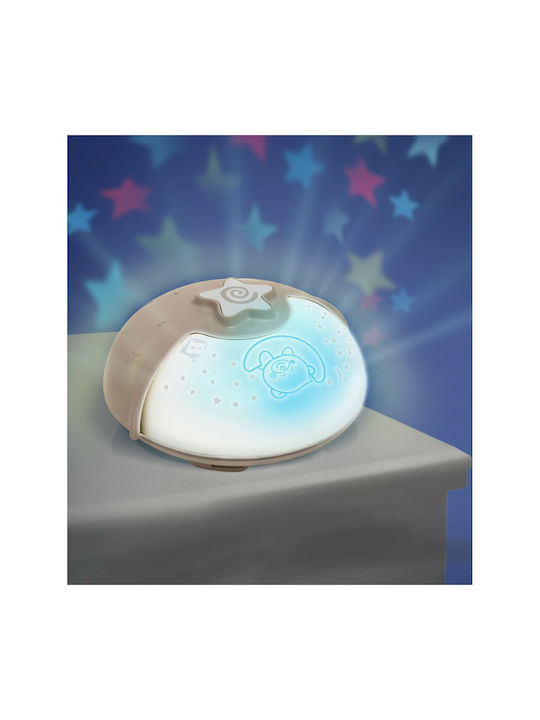 Infantino LED Детска Лампа Проектор с Проекция на Звезди Бежов 16x15.2x8.2εκ.