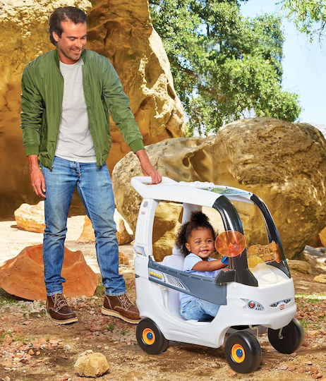 Little Tikes Космическо Количка Езда На с Ръкохватка За Родител За 12+ Месеца Бяла
