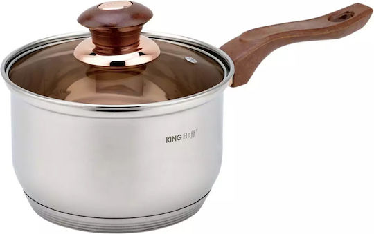 KING Hoff Set De Vase De Gătit Din Oțel Inoxidabil Rose Gold Cu Acoperire Antiaderentă 12 Piese