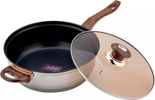 KING Hoff Set De Vase De Gătit Din Oțel Inoxidabil Rose Gold Cu Acoperire Antiaderentă 12 Piese