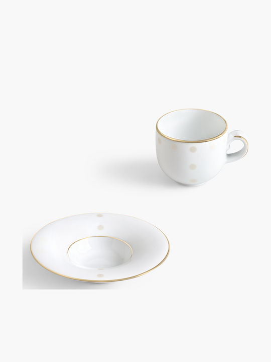 Ionia J Adore Cup Coffee Porcelain White 75ml