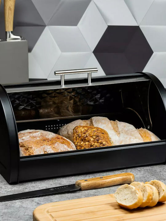Klausberg Кутия за хляб Inox Сива 38x28см