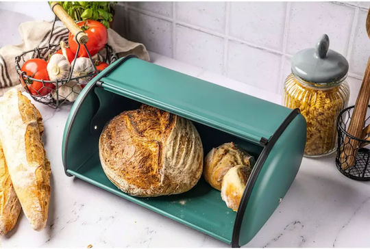 KING Hoff Bread Box with Lid Inox Gray 36x24cm