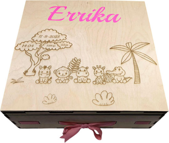 Strawberry 3D Memory Box made of Wood for Girl