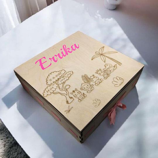Strawberry 3D Memory Box made of Wood for Girl