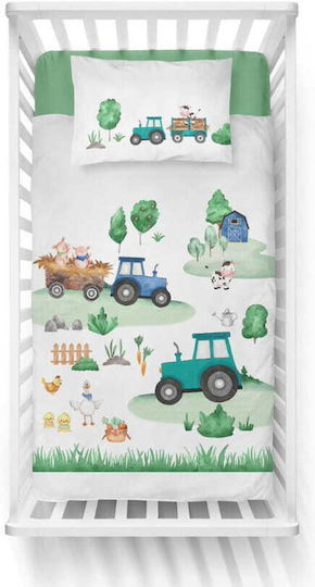 Detexpol Baby Bettbezug Set mit Kissenbezug Mehrfarbig 100x135cm.