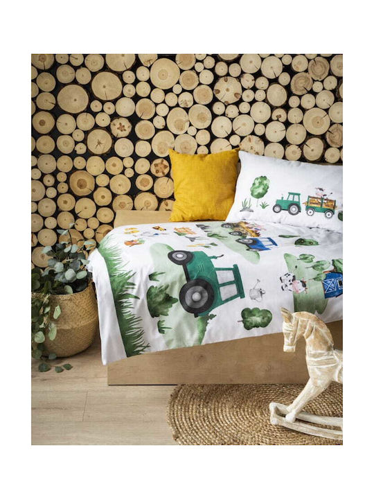 Detexpol Set Copertă de Pătuț cu Față de Pernă Multicoloră 100x135cm.
