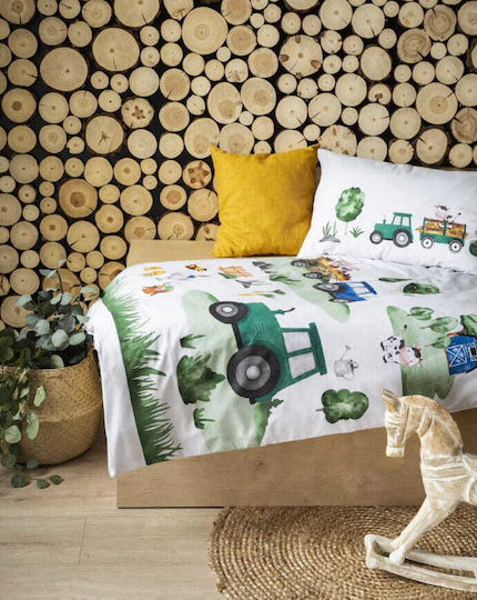 Detexpol Baby Bettbezug Set mit Kissenbezug Mehrfarbig 100x135cm.