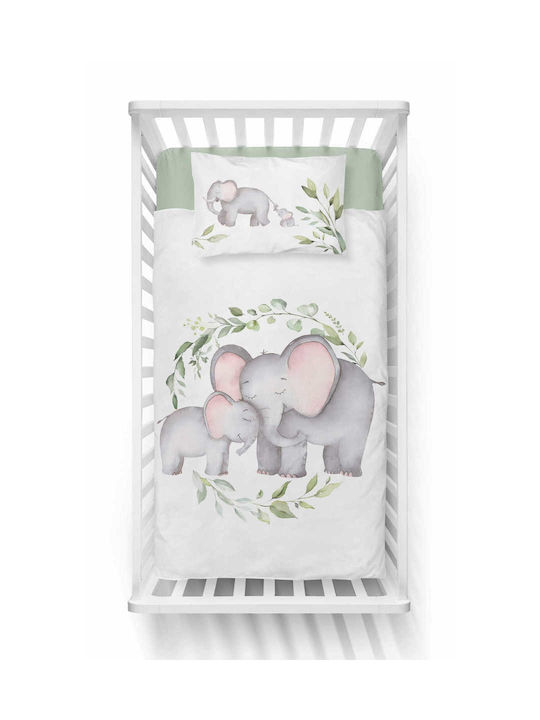 Detexpol Baby Duvet Cover Set With Pillowcase Gray 100x135cm