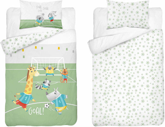 Detexpol Baby Duvet Cover Set With Pillowcase Green 90x120cm