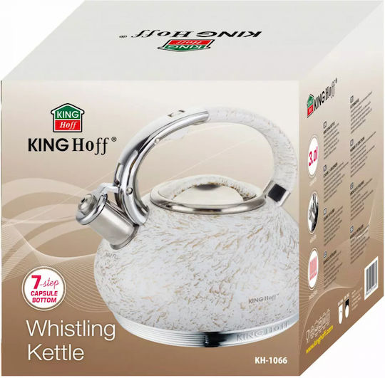 KING Hoff Kettle Glass Gold 3000ml