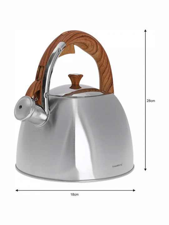 Klausberg Τσαγιέρα Ανοξείδωτη Ασημί 3000ml