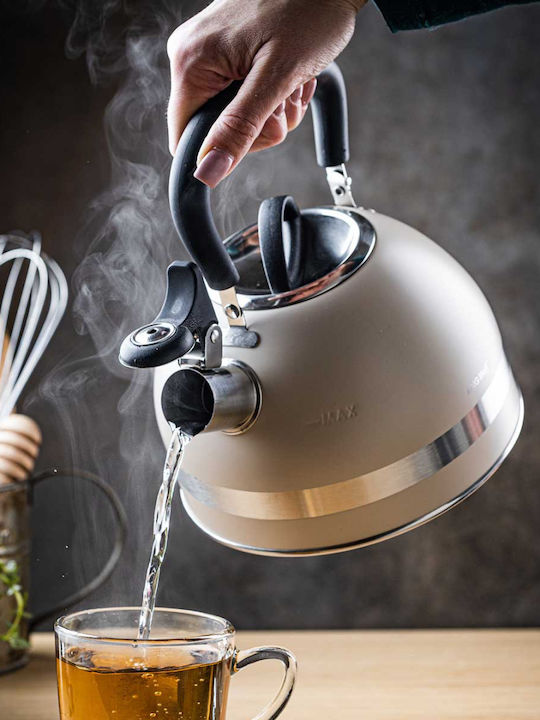 KING Hoff Retro Kettle Stainless Steel Beige 1800ml