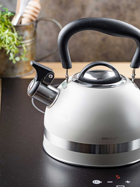 KING Hoff Retro Kettle Stainless Steel Beige 1800ml