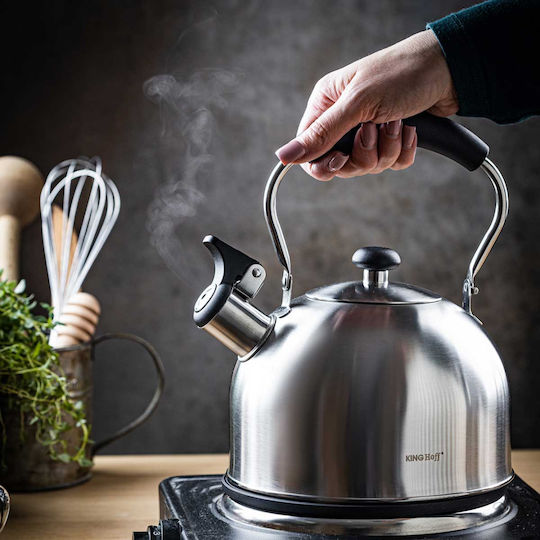 KING Hoff Retro I Kettle Stainless Steel Silver 2500ml