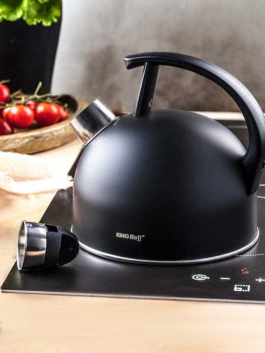 KING Hoff Retro II Βραστήρας Ανοξείδωτος Μαύρη 1500ml