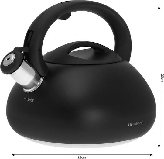 Klausberg Kettle Stainless Steel Black 2700ml
