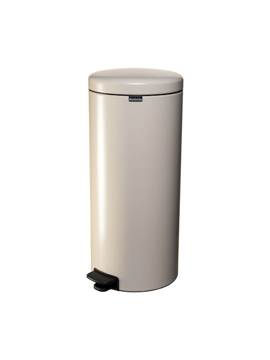 Brabantia New Icon Waste Bin Waste Metallic with Pedal Steel Matt 30lt 1pcs