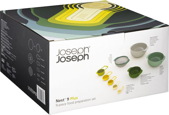 Joseph Joseph Set Kunststoff-Mittagsboxen Mehrfarbig 14,5x28,5cm 9 Stück